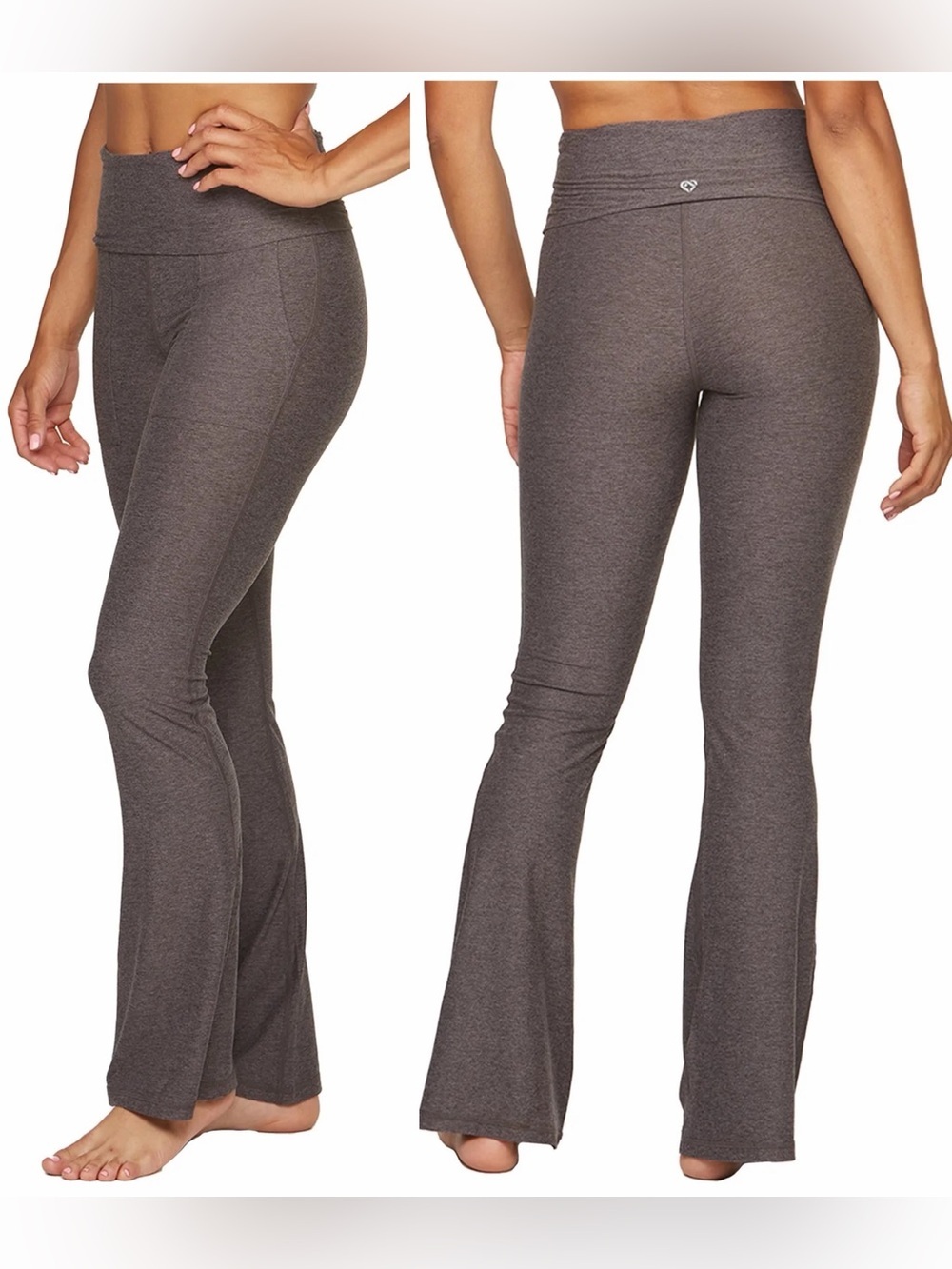 Colosseum Rosemary Flared Foldover yoga Leggings, grey size L